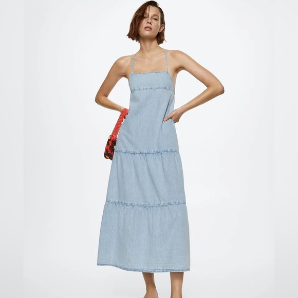 Mango Ruffled denim dress - Picture 2 of 6